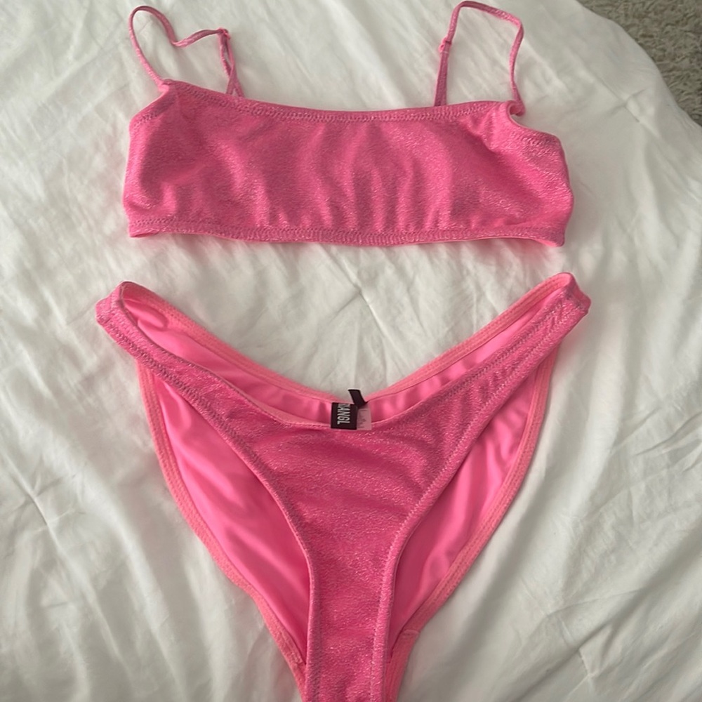 pink triangl bikini